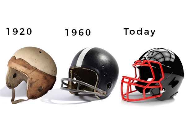 Evolution of Football Helmets